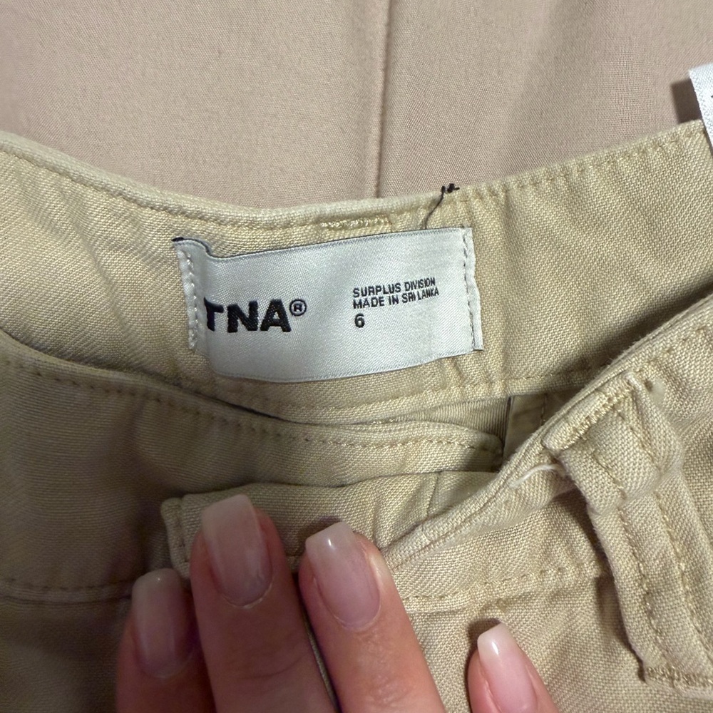 TNA Cream High-Rise cargo Pants